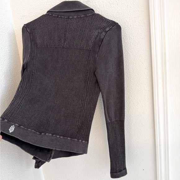 EUC Free People Movement Mercury Moto Jacket in Washed Black - Picture 11 of 13
